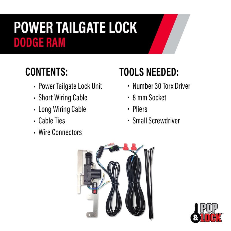 Pop & Lock PL8340 Power Tailgate Lock for Dodge Ram Models 1500, 2500, and 3500 - Image 5